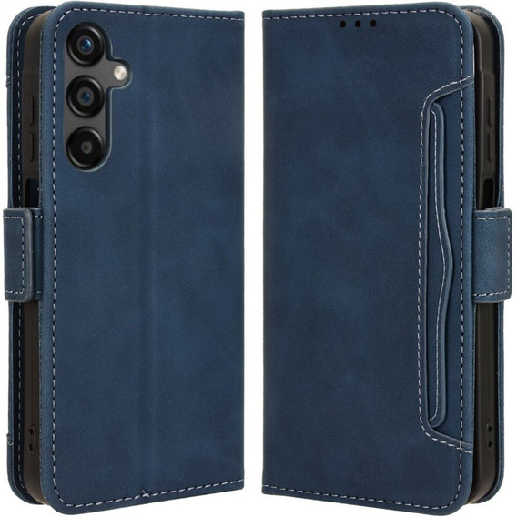 Flip case for Samsung Galaxy M55 5G, Card Slot, dark blue