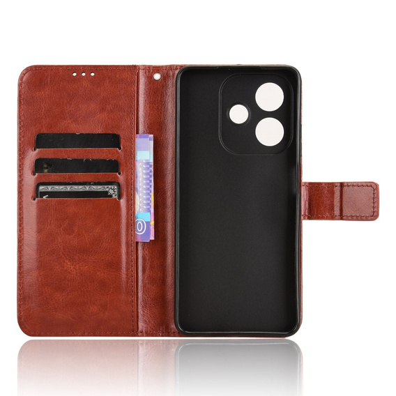 Flip case for Oppo A40 / Oppo A40m, Crazy Horse Wallet, brown
