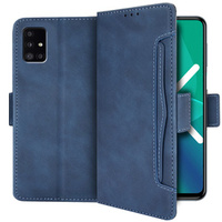 Flip case for Samsung Galaxy A51 5G, Card Slot, blue