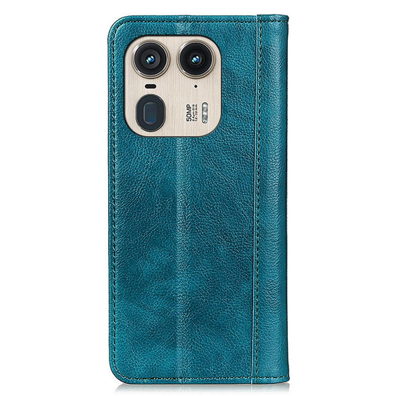Flip case for Motorola Edge 50 Ultra, Split Leather, green