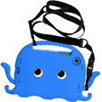 Children's case for Samsung Galaxy Tab A8 10.5, with handle, octopus, blue