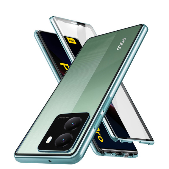 Case for Xiaomi Poco X7 Pro 5G, Magnetic Dual Glass, green
