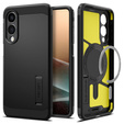 Spigen case for Samsung Galaxy S25 Edge, Tough Armor Mag MagSafe, black + 9H Tempered Glass