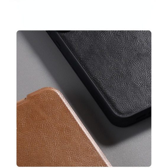 NILLKIN flip case for Samsung Galaxy A56, CamShield Qin Pro, leather, brown