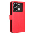 Flip case for Infinix Zero 30 5G, Crazy Horse Wallet, red