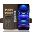 Flip case for Xiaomi Redmi Note 12 5G / POCO X5 5G, Wallet Litchi Magnet, brown
