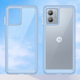 Case for Motorola Moto G53 5G, Fusion Hybrid, transparent / blue