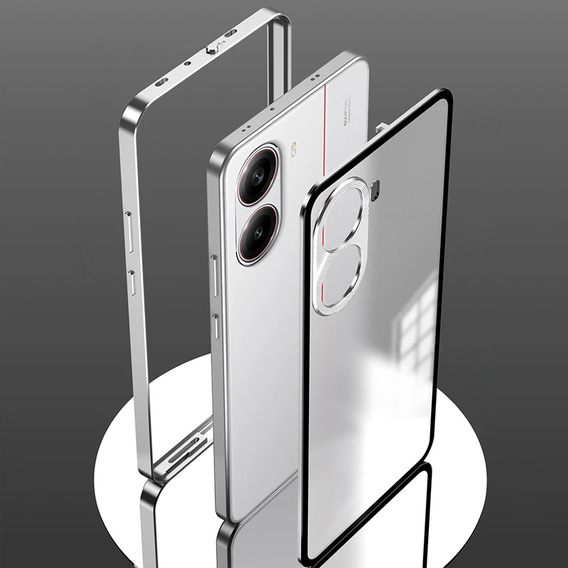 1 x Case for Xiaomi Poco X7 Pro 5G, Frame Case, silver