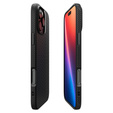Spigen case for iPhone 16 Pro, Liquid Air, black + 9H Tempered Glass