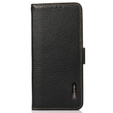 KHAZNEH RFID case for Motorola Moto G04 / G24 / G24 Power, Litchi Texture, black