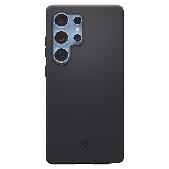 Spigen Case for Samsung Galaxy S25 Ultra, Silicone Fit Mag, black + Tempered Glass