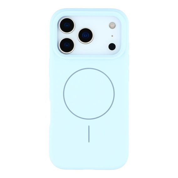 Silicone sleeve for iPhone 17 Pro Max, for MagSafe, anti-shock, blue