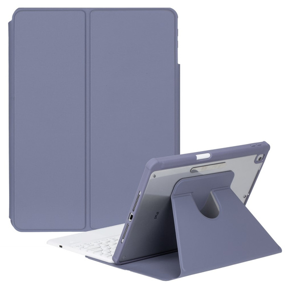 Keyboard case for iPad 11" 2025 A16 (11 gen.) / iPad 10.9" 2022 (10 gen.), Rotary 360° Leather, purple