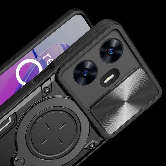 Armor case for Realme C55, CamShield Slide, black