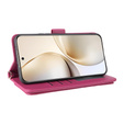 Crossbody Leather Wallet flip case for Realme 14 Pro+ 5G, dark pink