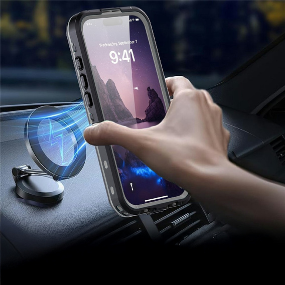 Case for iPhone 17, Waterproof IP68, SHELLBOX MagSafe, black