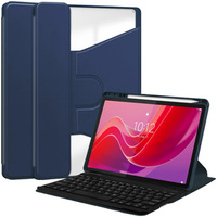 Keyboard case for Lenovo Tab M11, Rotary 360° Leather, dark blue