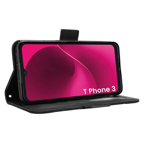 Flip case for T Phone 3 5G, Card Slot, black