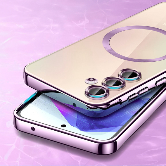 Case for Samsung Galaxy A16, Electro MagSafe, pink + Screen Glass