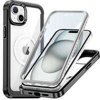 Case for iPhone 15 Plus, Armor Full Protect 360° to MagSafe, screen glass, black