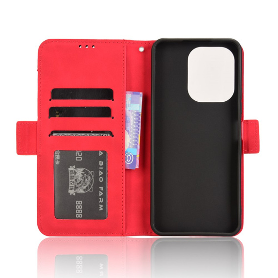 Flip case for Xiaomi Redmi 13, Card Slot, red