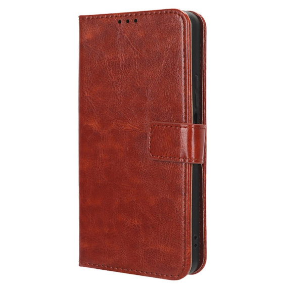 Flip case for Motorola Moto G24 / G24 Power / G04, Crazy Horse Wallet, brown