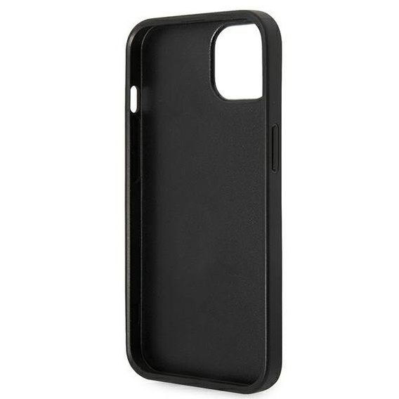 Karl Lagerfeld Case for iPhone 14, Saffiano Karl's Head Patch, silver