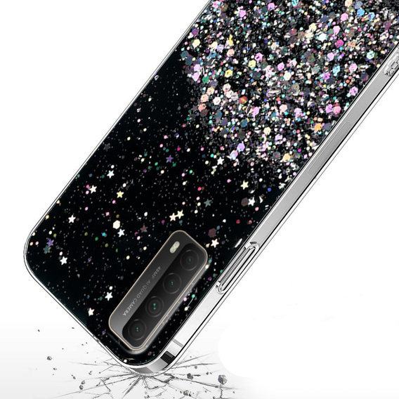 Case for Huawei P Smart 2021/Y7A, Glittery, black