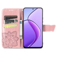 Flip case for Realme 12, Butterfly, pink rose gold