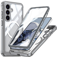 Case for Samsung Galaxy S25 FE, Shockproof, with glass, for MagSafe, grey