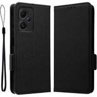 Flip case for Xiaomi Redmi Note 12 5G / POCO X5 5G, Wallet Litchi Magnet, black