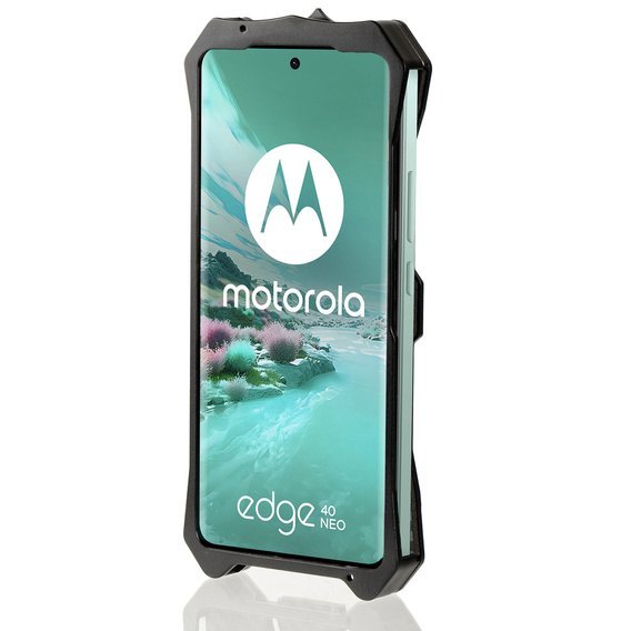 Armored case for Motorola Edge 40 Neo, Aluminum Alloy, black