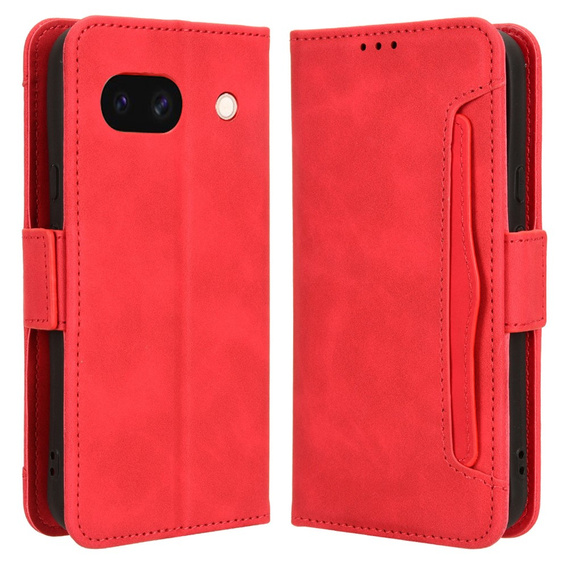 Flip case for Google Pixel 8A, Card Slot, red