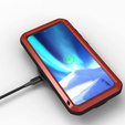 Love Mei Case for Samsung Galaxy A34 5G, armored with glass, red