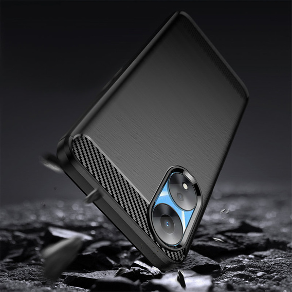 Case for Oppo A78 5G, Carbon, black