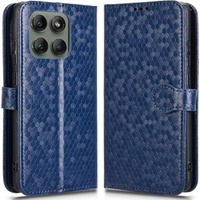 Flip case for Motorola Edge 60 Pro, Wallet Rhombus, blue
