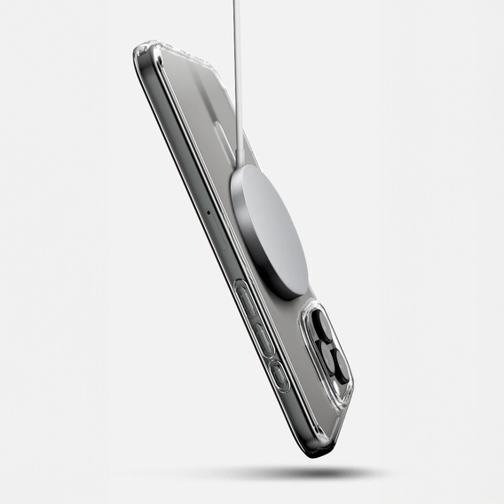 ERBORD Case with MagSafe for iPhone 16 Pro, active button, transparent + Screen Glass