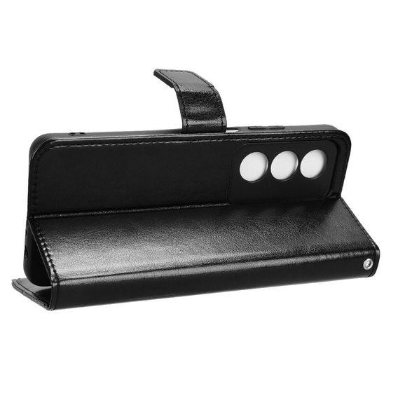 Flip case for Oppo A80, Crazy Horse Wallet, black