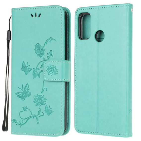 Flip case for Motorola Moto G30 / G10, Butterfly, blue