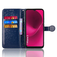 Flip case for T Phone 3 5G, Wallet Rhombus, blue