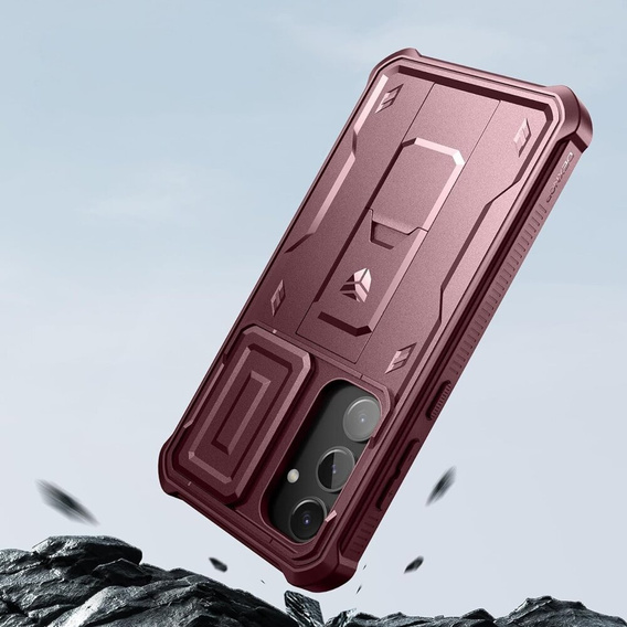Armored case for Samsung Galaxy S24 Plus, Dexnor Full Body (Two Frames), red