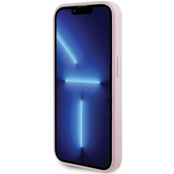 GUESS Case for iPhone 14 Pro, Saffiano MagSafe, pink