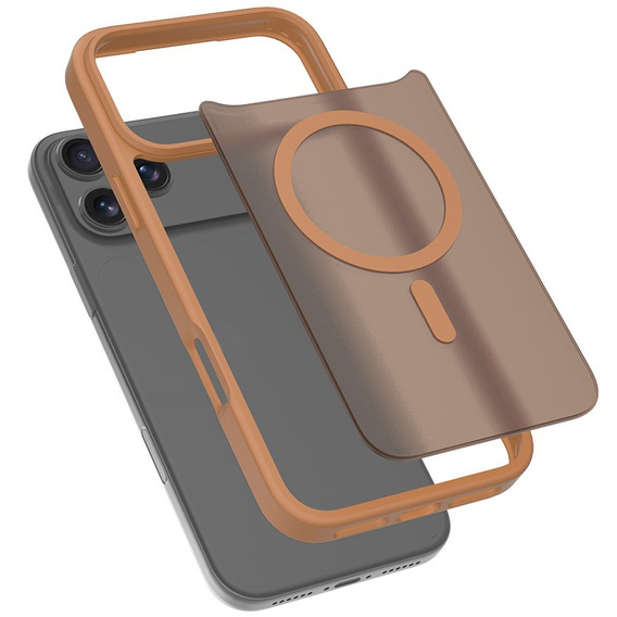 Matt Case for iPhone 17 Pro Max, for MagSafe, translucent brown