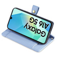 Flip case for Samsung Galaxy A16, Wallet Zipper Pocket, blue