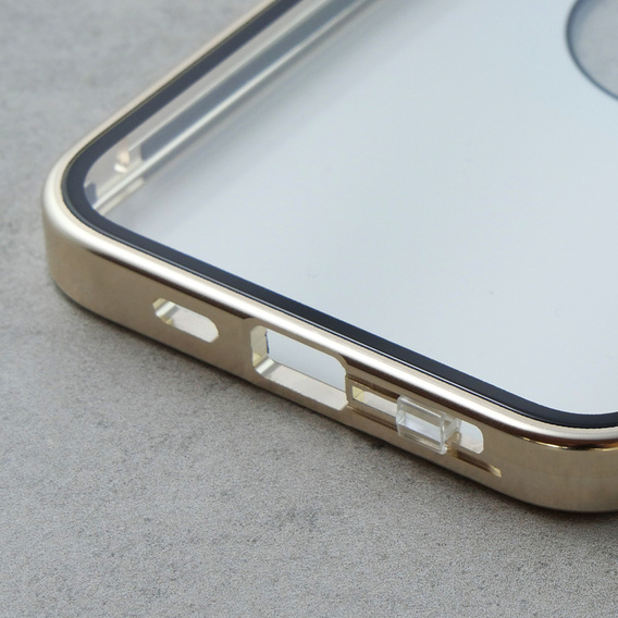 Magnetic Dual Glass MagSafe case for iPhone 11, gold