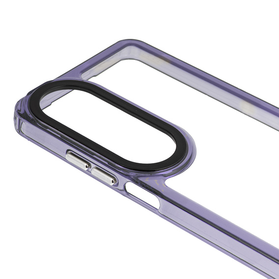 Case for Oppo A60, Fusion Hybrid, transparent / purple