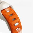 Silicone Universal Strap 20mm Dot Texture, orange / cream