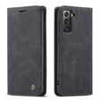 CASEME case for Samsung Galaxy S21 FE, Leather Wallet Case, black