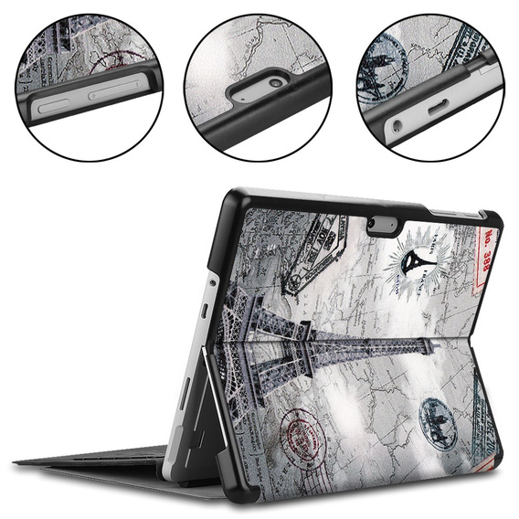 Case for Microsoft Surface Go 3/Go 2/Go, Smartcase, Eiffel Tower