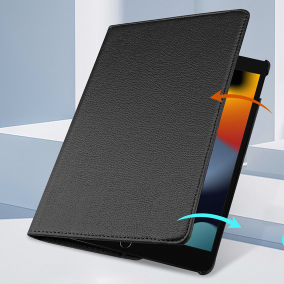 Case for iPad 10.9 2022 10 Gen TB330FU 10.95", Rotating 360, black